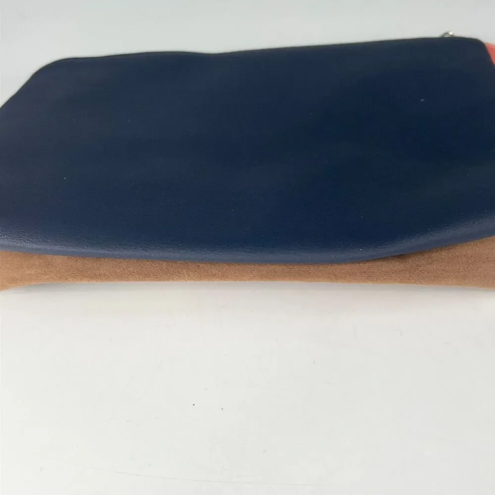 Ipsy Vegan Suede Colrobloack MakeUp Toiletry Travel Bag Brown Coral Navy New